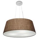 Ver imagem 1 de Lustre Pendente Cone Vivare Md-4072 Cúpula em Tecido 30/80x65cm - Bivolt - Café - Bivolt