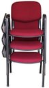 Ver imagem 2 de Kit com 3 Cadeiras Universitárias Linha Hotel Auditório Vermelho