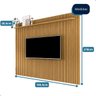 Painel para Tv até 85 Pol. Sala Quarto - Cumaru - Mod.2062 - 7