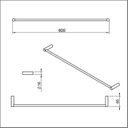 Ver imagem 2 de Kit com 3 Toalheiro de Barra 600mm Flow Design Elegante