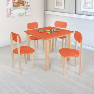 Cj Mesa e Cadeiras Colorê:laranja