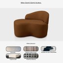 Ver imagem 4 de Mini Sofá Aurea Orgânico 2 Lugares Curvo Design Elegante Corino