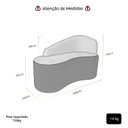 Ver imagem 6 de Mini Sofá Aurea Orgânico 2 Lugares Curvo Design Elegante Corino