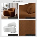 Ver imagem 3 de Mini Sofá Aurea Orgânico 2 Lugares Curvo Design Elegante Corino