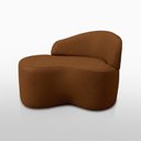 Ver imagem 2 de Mini Sofá Aurea Orgânico 2 Lugares Curvo Design Elegante Corino