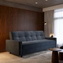 Ver imagem 1 de Sofá-Cama Nice 4 Lugares Reclinável 203cm Grafite Suede