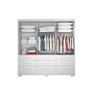 Guarda Roupa Solteiro com Espelho 3 Portas 9 Gavetas - Capri-branco - Móveis Novo Horizonte - 3