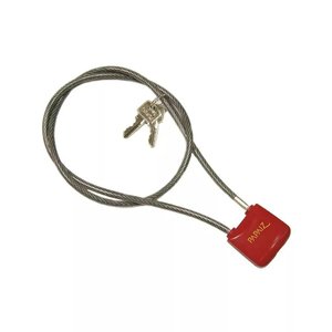 Cadeado Papaiz Urban Vermelho com Cabo de Aço 30/780 Mm