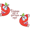 Adesivo de Geladeira Vamos Ver o que Tem Aqui Maçãs Felizes - 6