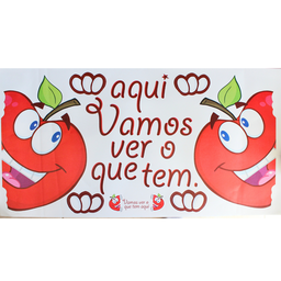 Adesivo de Geladeira Vamos Ver o que Tem Aqui Maçãs Felizes - 8