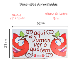 Adesivo de Geladeira Vamos Ver o que Tem Aqui Maçãs Felizes - 2