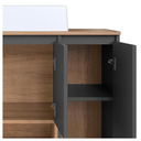Ver imagem 5 de Gabinete Banheiro Suspenso com Cuba 80cm 3 Portas Mel/Grafite Cecilia BL9220 - Faema Móveis