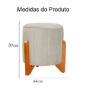 Ver imagem 6 de Kit Poltrona De Amamentação Balanço + Puff Suede Bege - Vallisa Decor