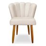 Kit 2 Cadeiras Poltrona Sala Jantar Penteadeira Pétala Suede Bege - 4