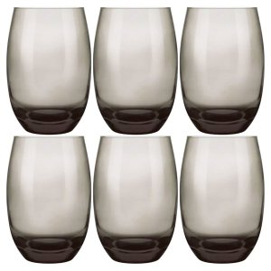 Jogo de Copos Nadir Long Drink Aruba 465ml Fumê com 6 Peças