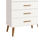 Ver imagem 3 de Comoda Gaveteiro Infantil Isis 4 Gavetas Branco Fosco P/ Quarto do Bebê Retrô 100% Mdf - Reller