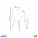 Ver imagem 3 de Kit 4 Cadeiras Tânia em Pu Marrom Vintage Base Clara - Rivatti