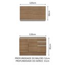 Ver imagem 3 de Cozinha Compacta Madesa Glamy 120003 com Armário e Balcão (Sem Tampo e Pia) Rustic Cor:Rustic