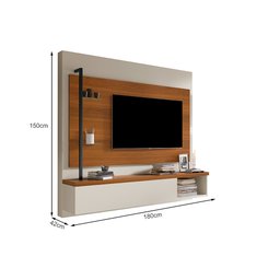 Painel Industrial Galea para Tv até 55 Polegadas em Mdf e Aço Luapa - Carvalho New - 3