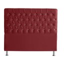 Ver imagem 1 de Cabeceira de Cama Box Bella Casal 140 Cm Suede Botão Cristal Vermelho Ec Móveis