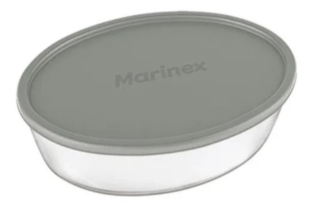 Conjunto Assadeiras De Vidro Com Tampa Marinex 02 Peças - 2