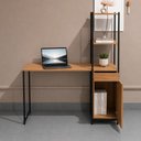 Ver imagem 1 de Escrivaninha Siena com Armário e Prateleiras em Estilo Industrial Klm Store