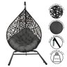 Cadeira Balanço Ninho Suspenso Gota Tramado Almofada Impermeável Acesse Móveis Preto-cinza - 3