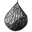 Ver imagem 2 de Cadeira Balanço Ninho Suspenso Gota Tramado Almofada Impermeável Acesse Móveis Preto-cinza