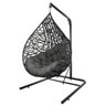 Cadeira Balanço Ninho Suspenso Gota Tramado Almofada Impermeável Acesse Móveis Preto-cinza - 4