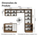 Ver imagem 3 de Armário de Cozinha Completa 270 cm Rustic/Branco Vik Madesa 06
