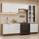 Ver imagem 1 de Armário de Cozinha Completa 270 cm Rustic/Branco Vik Madesa 06