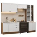 Ver imagem 2 de Armário de Cozinha Completa 270 cm Rustic/Branco Vik Madesa 06