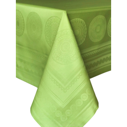 Toalha de mesa adamascada Mandala verde 100%Algodão - 1.40x2.40m - 1