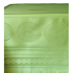 Toalha de mesa adamascada Mandala verde 100%Algodão - 1.40x2.40m - 2