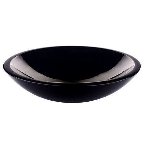 Cuba Preta Redonda para Banheiro 35cm X 8cm