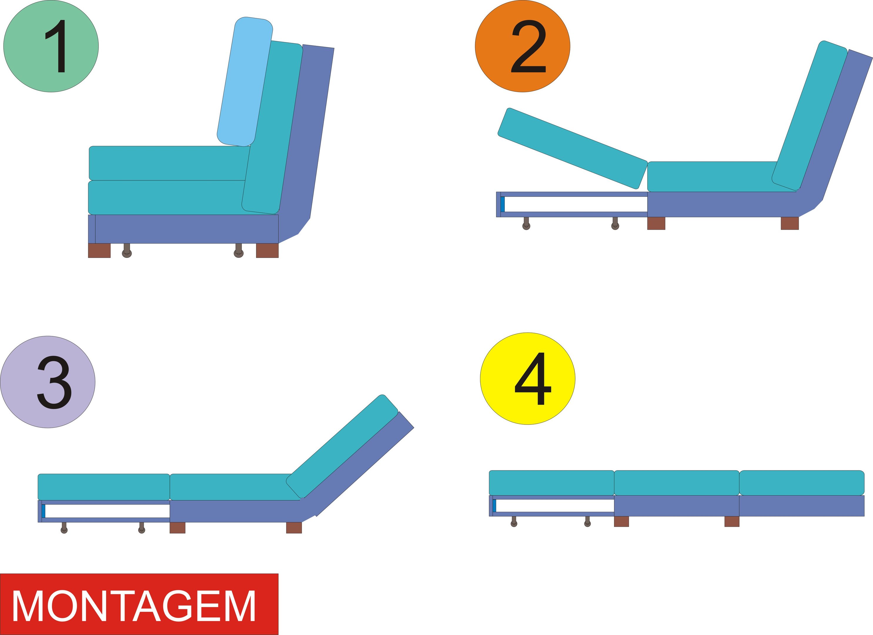 Poltrona Cama Reclinável Modelo Mova_MM que se Transforma em Sofá Cama Resistente e Confortável em S - 5