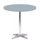 Ver imagem 1 de Mesa Delta em Alumínio 75 Cm (alt) Base em X Tampo Mdp Redondo 80 Cm (larg) X 2,50 Cm (alt) Cinza