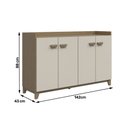 Ver imagem 7 de Buffet 4 portas Guarapari Rimo Carvalho/Off White