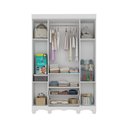 Ver imagem 4 de Guarda-roupa Infantil 122cm com Vidro 4 Portas e 2 Gavetas Suspiro Multimóveis Mp4458 Branco/off
