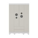 Ver imagem 6 de Guarda-roupa Infantil 122cm com Vidro 4 Portas e 2 Gavetas Suspiro Multimóveis Mp4458 Branco/off