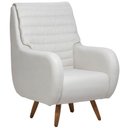 Ver imagem 1 de Poltrona de Amamentação Fixa Pés Manu Sky D02 Linho Branco C-419 - Lyam Decor