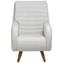 Ver imagem 3 de Poltrona de Amamentação Fixa Pés Manu Sky D02 Linho Branco C-419 - Lyam Decor
