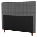 Ver imagem 1 de Cabeceira Cama Box Casal King Size Parisis 195cm Suede Cinza - Abmaza