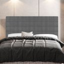 Ver imagem 2 de Cabeceira Cama Box Casal King Size Parisis 195cm Suede Cinza - Abmaza