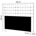 Ver imagem 4 de Cabeceira Cama Box Casal King Size Parisis 195cm Suede Cinza - Abmaza