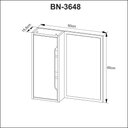 Ver imagem 3 de Espelheira para Banheiro com Espelho e Porta Usinada 60cm Cor:mármore Branco