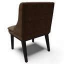 Ver imagem 6 de Kit 3 Cadeiras Decorativas Sala de Jantar Base Fixa de Madeira Firenze Suede Marrom/Preto G19 - Gran