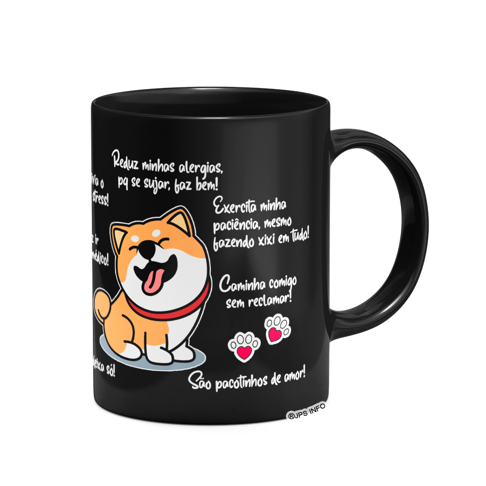 Caneca Dog - Meu Shiba Inu, Melhor Pessoa! - Preta - 2