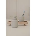 Ver imagem 1 de Porta Sabonete Líquido Canelado em Cimento Gray - 150ml