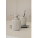 Ver imagem 2 de Porta Sabonete Líquido Canelado em Cimento Gray - 150ml